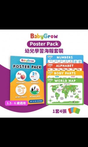 BabyGrow Poster Pack 幼兒學習海報套裝